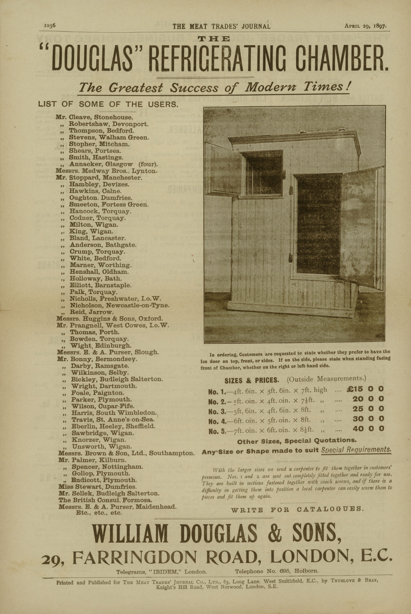 Meat Trades’ Journal no 470 29 April 1897 BLT19 19thCentury